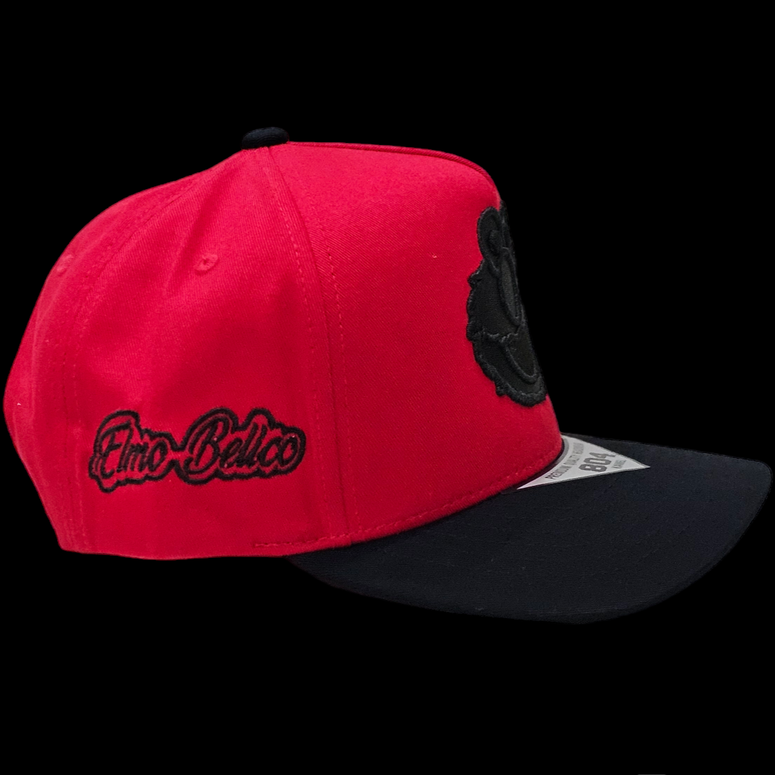 GORRA LOGO ELMO NEGRO, ROJA/NEGRO