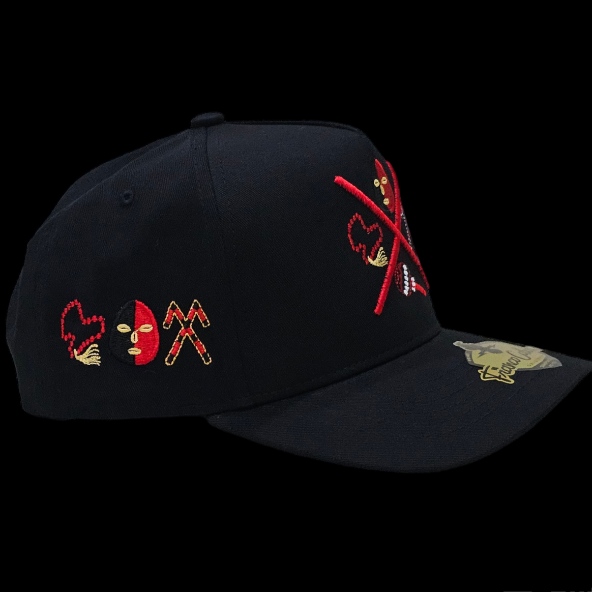 GORRA ELEGUA CRUZ, VISERA ROJA